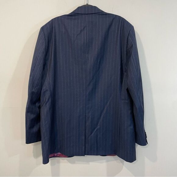 Men's Navy Pinstripe Blazer - Picture 4 of 13